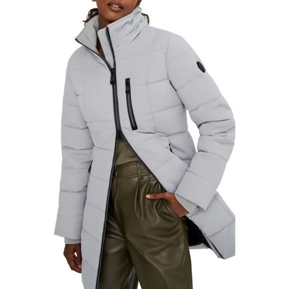 Noize Hannah Ice Gray Faux Fur Trim Hooded Parka Coat Size Small NWT Ice Glacé - Picture 12 of 12